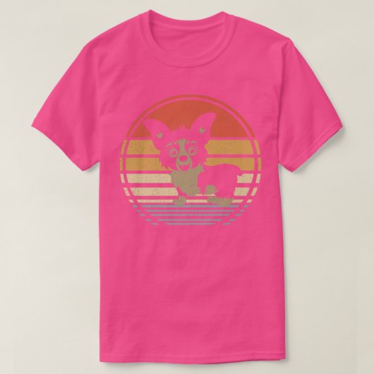 レトロヴィンテージ60s70sコリおもしろいーが大好きコリ犬1 tシャツ (デザイン正面)