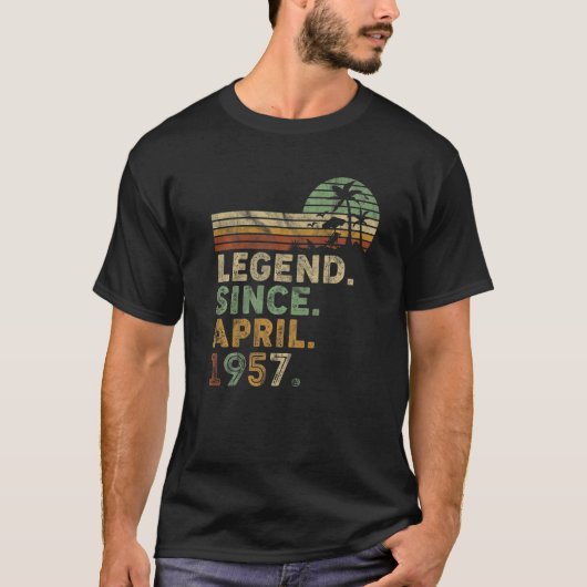 レトロヴィンテージ65年4月生まれ195年以来の伝説 Tシャツ (正面)