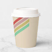 レトロヴィンテージ70のストライプ 紙コップ (左)