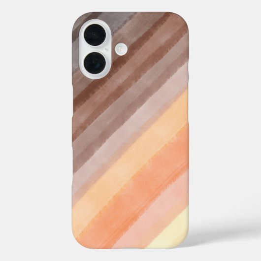 レトロヴィンテージ70ストライプs水色オレンジ色 Case-Mate iPhoneケース (裏面)