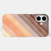 レトロヴィンテージ70ストライプs水色オレンジ色 Case-Mate iPhoneケース (裏面 (横))