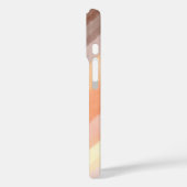 レトロヴィンテージ70ストライプs水色オレンジ色 Case-Mate iPhoneケース (裏面 / 左)