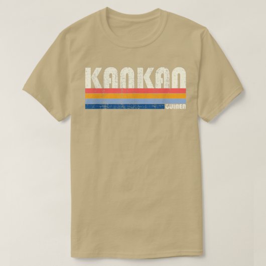 レトロヴィンテージ70年代80年代スタイルカンカン(ギニア) Tシャツ (デザイン正面)