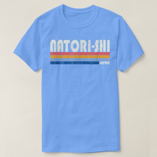 レトロヴィンテージ70年代80年代スタイル名取石 Tシャツ (デザイン正面)