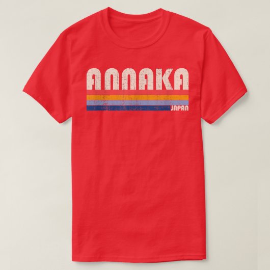 レトロヴィンテージ70年代80年代スタイル安中市 Tシャツ (デザイン正面)