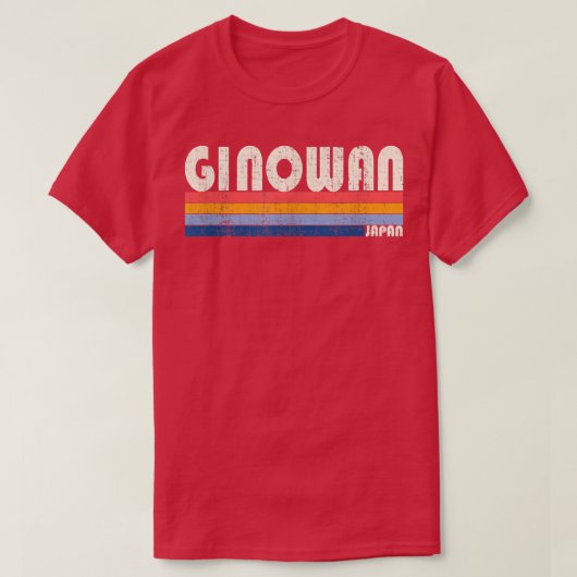 レトロヴィンテージ70年代80年代スタイル宜野湾 Tシャツ (デザイン正面)