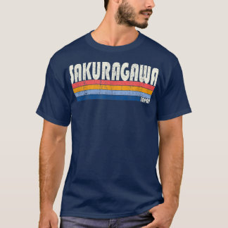 レトロヴィンテージ70年代80年代スタイル桜川 Tシャツ