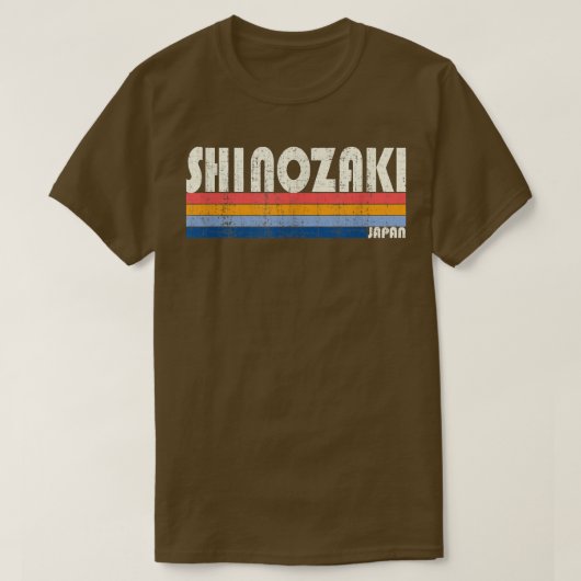 レトロヴィンテージ70年代80年代スタイル篠崎 Tシャツ (デザイン正面)
