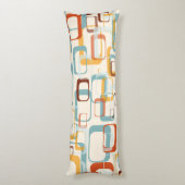 レトロヴィンテージ70sのオレンジ色の色合い ボディピロー (裏面 (縦))