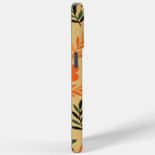 レトロヴィンテージ70sフローラ花葉のパターン Case-Mate iPhoneケース (裏面 / 右)