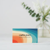 レトロヴィンテージ70sレインボービジネスカード 名刺 (スタンド正面)