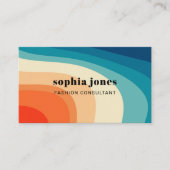 レトロヴィンテージ70sレインボービジネスカード 名刺 (正面)