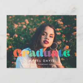 レトロヴィンテージ70s写真卒業2025 ポストカード