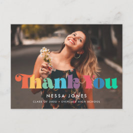 レトロヴィンテージ70s卒業ありがとう写真 ポストカード