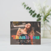 レトロヴィンテージ70s卒業ありがとう写真 ポストカード (スタンド正面)