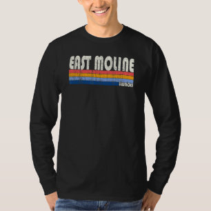 レトロヴィンテージ70s 80sスタイルイーストモリーンイリノイ tシャツ