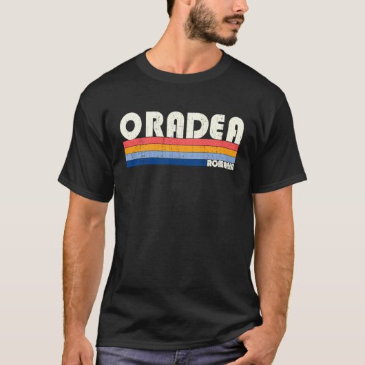 レトロヴィンテージ70s 80sスタイルオラデア,ルーマニア tシャツ (正面)
