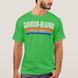 レトロヴィンテージ70s 80sスタイルギニアビサウ tシャツ