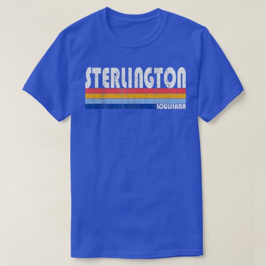 レトロヴィンテージ70s 80sスタイルスターリントンルイジアナ tシャツ (デザイン正面)