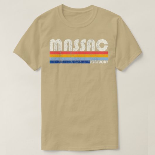レトロヴィンテージ70s 80sスタイルマサックケンタッキー tシャツ (デザイン正面)
