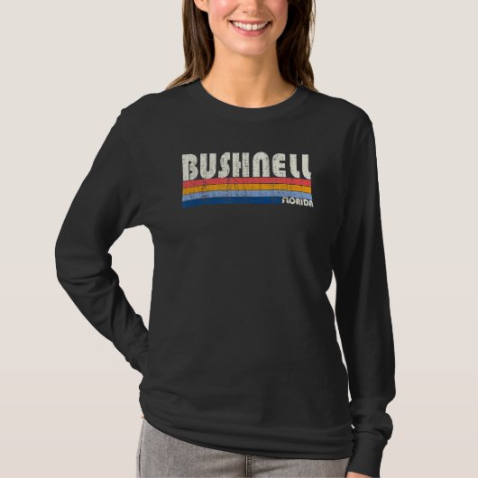 レトロヴィンテージ70s 80sスタイルBushnell Fl Tシャツ (正面)
