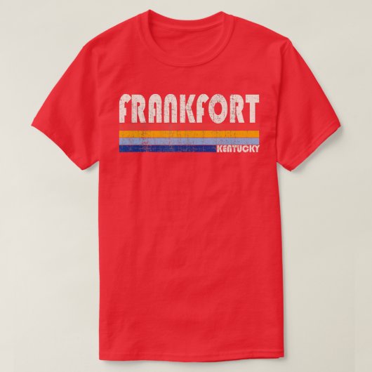 レトロヴィンテージ70s 80sスタイルFrankfort Kentucky Tシャツ (デザイン正面)