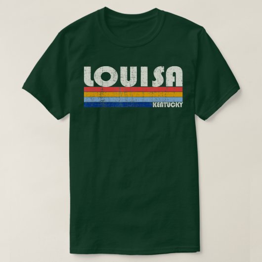 レトロヴィンテージ70s 80sスタイルLouisa Kentucky Tシャツ (デザイン正面)