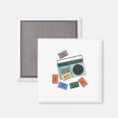 レトロヴィンテージ80の音楽 マグネット (正面/裏面)