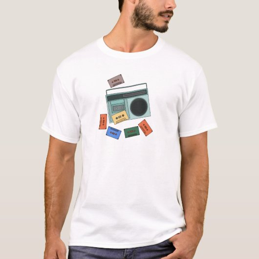 レトロヴィンテージ80の音楽 Tシャツ (正面)
