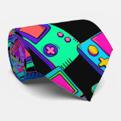 レトロヴィンテージ80ズゲーマーデザイン ネクタイ (ロール)