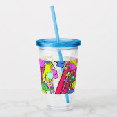 レトロヴィンテージ80sおよび90sスタイル アクリルタンブラー (左)