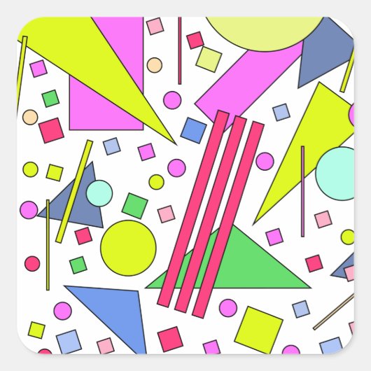 レトロヴィンテージ80sおよび90sスタイル スクエアシール (正面)