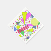 レトロヴィンテージ80sおよび90sスタイル スタンダードカクテルナプキン (角)