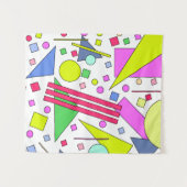 レトロヴィンテージ80sおよび90sスタイル タペストリー (正面(横))