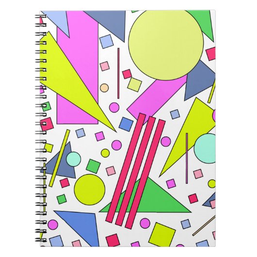 レトロヴィンテージ80sおよび90sスタイル ノートブック (正面)