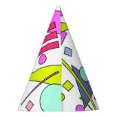 レトロヴィンテージ80sおよび90sスタイル パーティーハット (裏面)