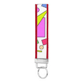 レトロヴィンテージ80sおよび90sスタイル リストバンドキーホルダー (鍵ボトム)