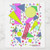 レトロヴィンテージ80sおよび90sスタイル ワインラベル (シングルラベル)