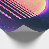 レトロヴィンテージ80sまたは90sの幾何スタイル抽象芸術  ラッピングペーパー (角)