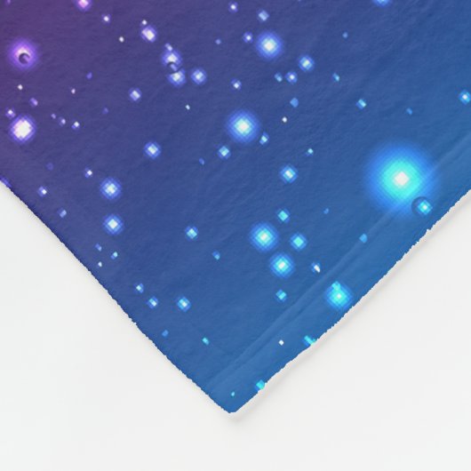 レトロヴィンテージ80sまたは90s幾何学的スタイル抽象芸術 フリースブランケット (角)