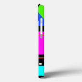 レトロヴィンテージ80sカラフルネオントレンディー幾何学模様 Case-Mate iPhoneケース (裏面 / 左)