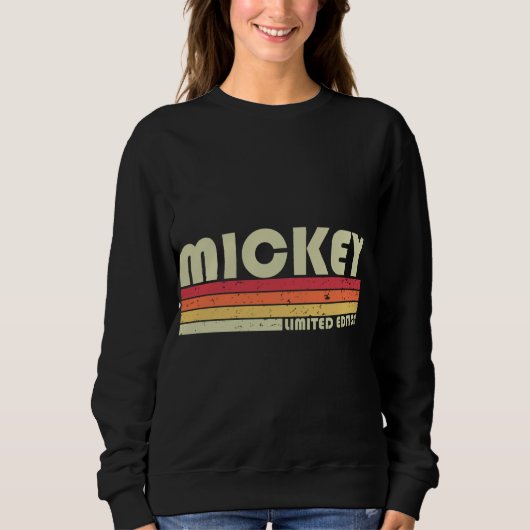 レトロヴィンテージ 80年代 90年代 誕生日 名前入り MICKEY 誕生 スウェットシャツ (正面)