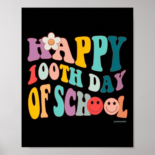 レトロヴィンテージGroovy 100 School For Teache ポスター (正面)