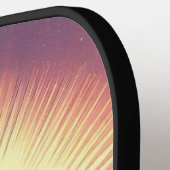 レトロヴィンテージUFOアットサンセットパーソナライズされた ピックルボールラケット (左詳細)