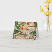 レトロヴィンテージWestern Landscape Fabric空白のカード カード (黄色い花)