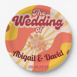 レトロヴィーブヴィンテージウェディング ペーパープレート
