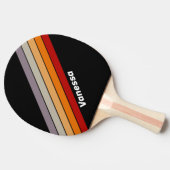 レトロヴィーベストライプのレインボー 卓球ラケット (横)