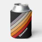 レトロヴィーベストライプのレインボー 缶クーラー (缶正面)