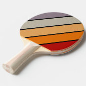 レトロヴィーベレインボーはっきりしたストライプの 卓球ラケット (正面アングル)