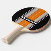 レトロヴィーベレインボーストライプボード名 卓球ラケット (正面アングル)